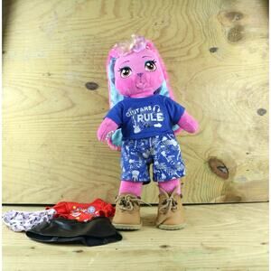 Build A Bear Plush HG Honey Girl Risa Pink BABW Clothes No Sound 2 Outfits
